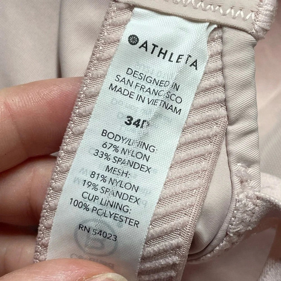 Athleta Advance Sports Bra Light Pink Athletic Size 34D - Picture 2 of 8
